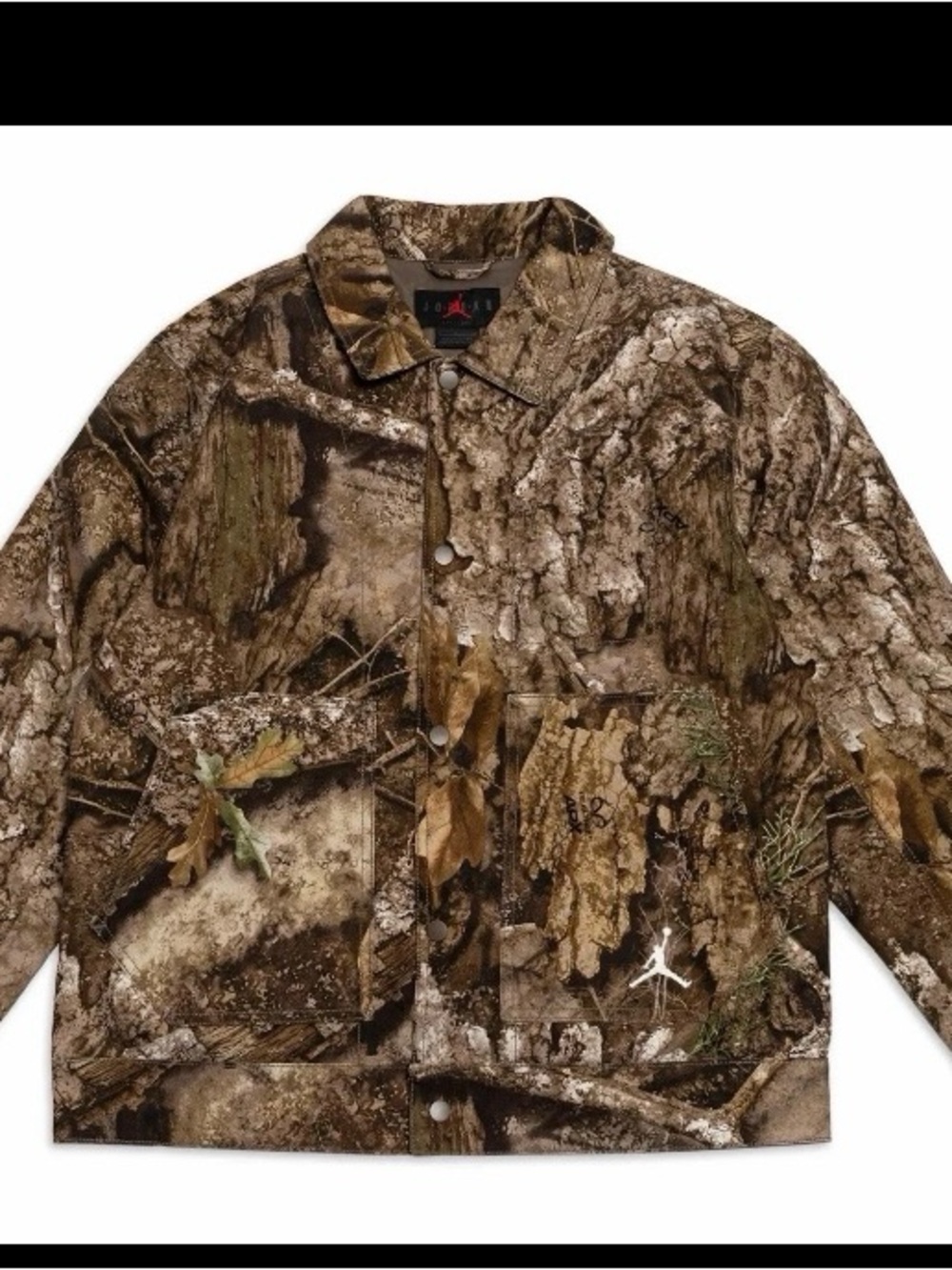 Nike Men's Air Jordan Flight Chicago Realtree Jacket Olive Sail Sz large/small